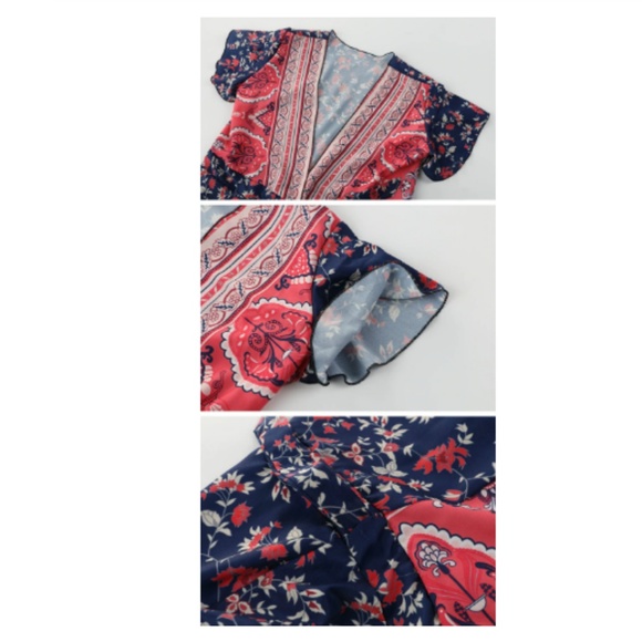 2021 Hot Pick - Gypsy V-neck Maxi Printed Dress - Picture 10 of 14